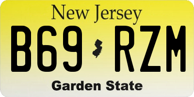 NJ license plate B69RZM