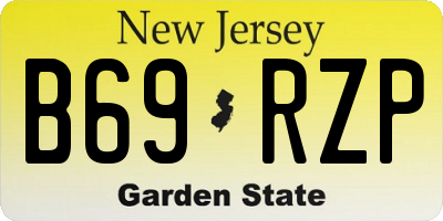 NJ license plate B69RZP