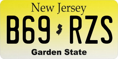 NJ license plate B69RZS