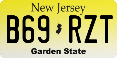 NJ license plate B69RZT