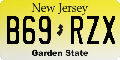 NJ license plate B69RZX