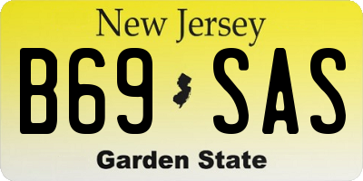 NJ license plate B69SAS