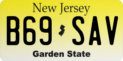 NJ license plate B69SAV