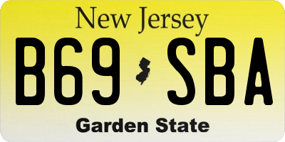 NJ license plate B69SBA