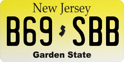 NJ license plate B69SBB