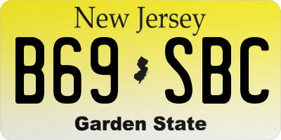NJ license plate B69SBC