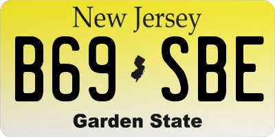 NJ license plate B69SBE