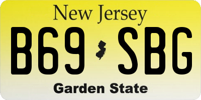 NJ license plate B69SBG