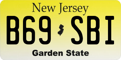 NJ license plate B69SBI