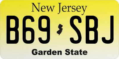 NJ license plate B69SBJ