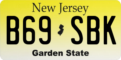 NJ license plate B69SBK