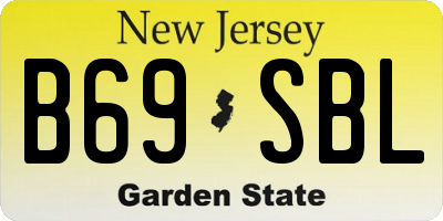NJ license plate B69SBL