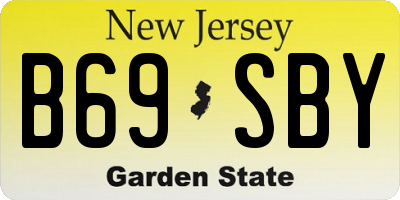 NJ license plate B69SBY