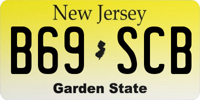 NJ license plate B69SCB