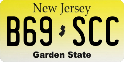 NJ license plate B69SCC