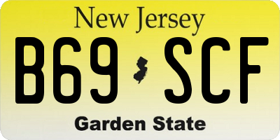 NJ license plate B69SCF