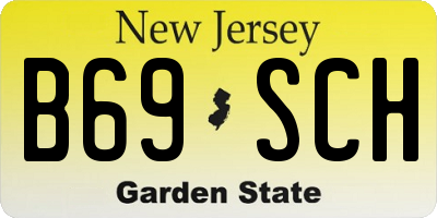 NJ license plate B69SCH
