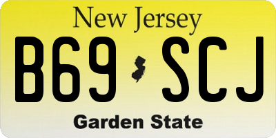 NJ license plate B69SCJ