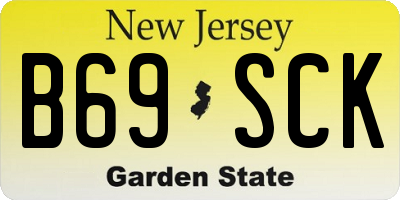 NJ license plate B69SCK