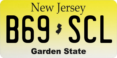 NJ license plate B69SCL