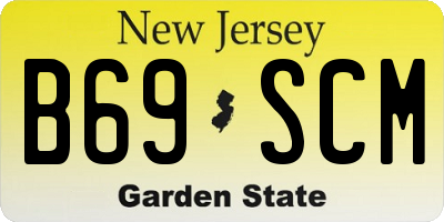 NJ license plate B69SCM