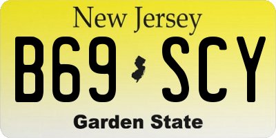 NJ license plate B69SCY