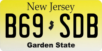 NJ license plate B69SDB