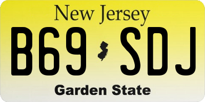 NJ license plate B69SDJ