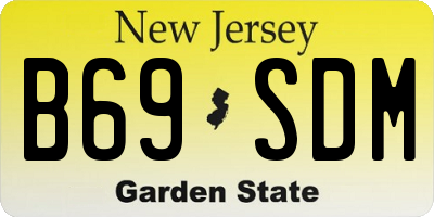 NJ license plate B69SDM