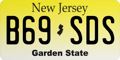 NJ license plate B69SDS