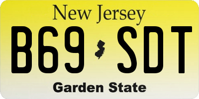 NJ license plate B69SDT