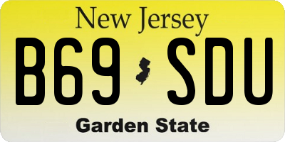 NJ license plate B69SDU