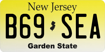 NJ license plate B69SEA
