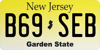 NJ license plate B69SEB