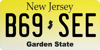 NJ license plate B69SEE