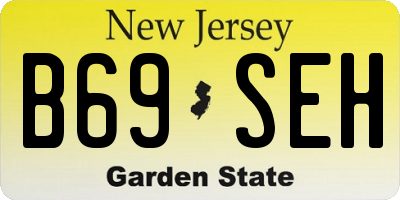 NJ license plate B69SEH
