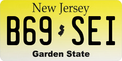 NJ license plate B69SEI