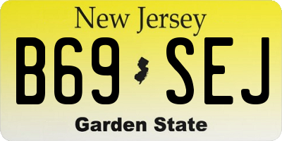NJ license plate B69SEJ