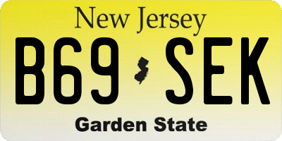NJ license plate B69SEK