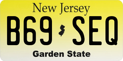 NJ license plate B69SEQ