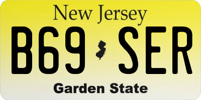 NJ license plate B69SER