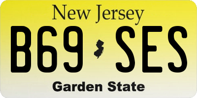 NJ license plate B69SES