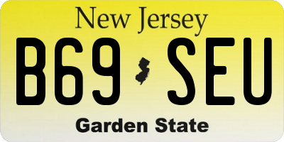 NJ license plate B69SEU