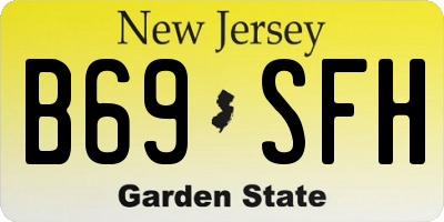NJ license plate B69SFH