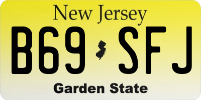 NJ license plate B69SFJ