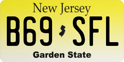 NJ license plate B69SFL