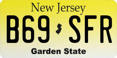 NJ license plate B69SFR