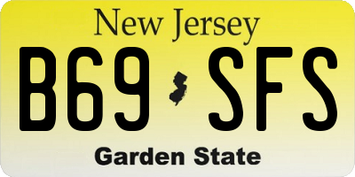 NJ license plate B69SFS