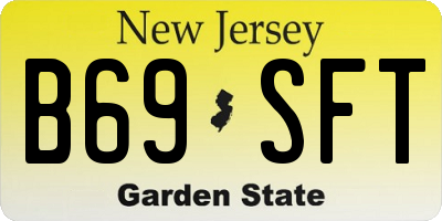 NJ license plate B69SFT
