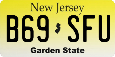 NJ license plate B69SFU